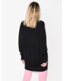 safety-pin chunky-knit cardigan