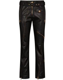 zip-detail cropped trousers