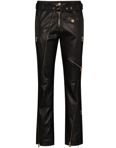 zip-detail cropped trousers
