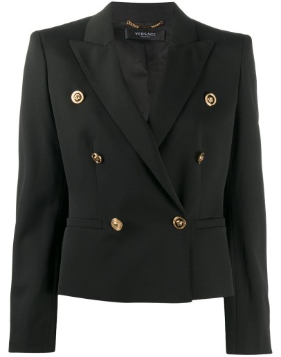 cropped double-breasted blazer