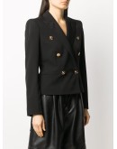 cropped double-breasted blazer