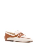 croc-embossed panel loafers
