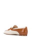 croc-embossed panel loafers