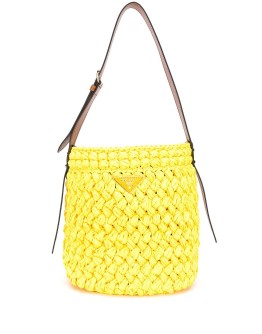 woven logo patch shoulder bag