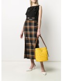 woven logo patch shoulder bag