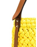 woven logo patch shoulder bag