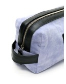 Plush logo tag wash bag