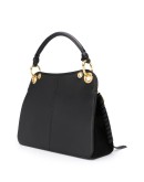 whipstitch panelled tote bag