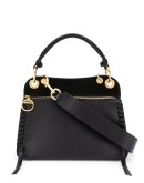 whipstitch panelled tote bag