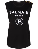 logo print tank top