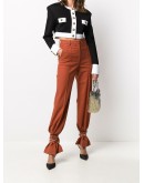 cropped two-tone jacket