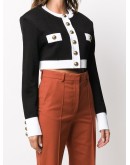 cropped two-tone jacket