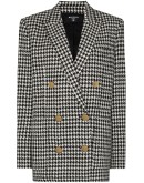 houndstooth-print wool blazer