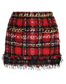 sequin tweed mini skirt