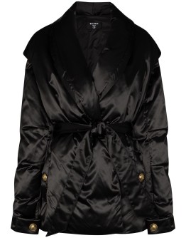 tie-waist padded jacket