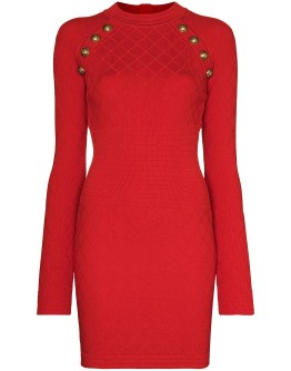 fitted knitted mini dress