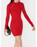 fitted knitted mini dress