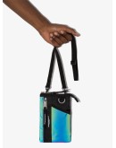 Aurora reflective messenger bag