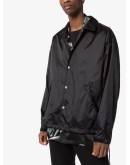 logo-embroidered shirt jacket