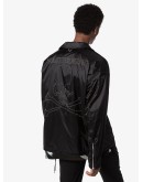 logo-embroidered shirt jacket