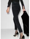 high-waist slim-leg jeans