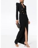 button-embellished maxi dress