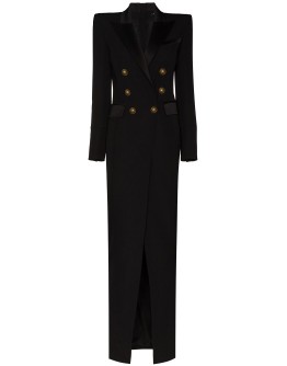 button-embellished maxi dress