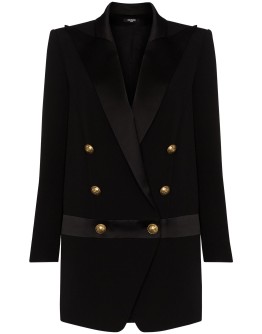 peak-lapel blazer dress