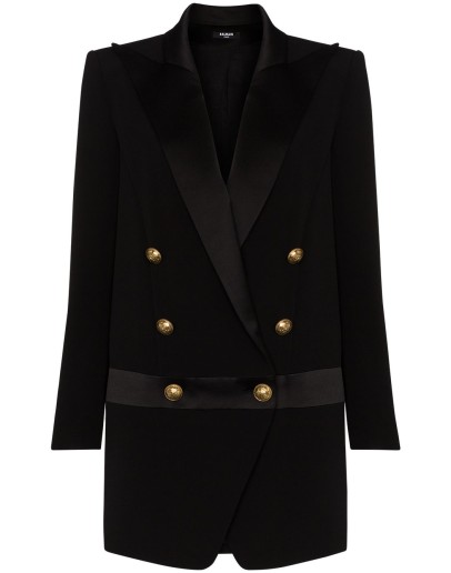 peak-lapel blazer dress