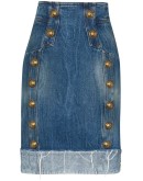 double-breasted pencil skirt