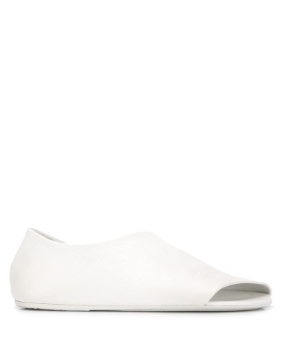 open toe wrap over loafers