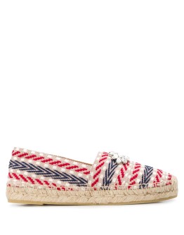 embellished striped espadrilles