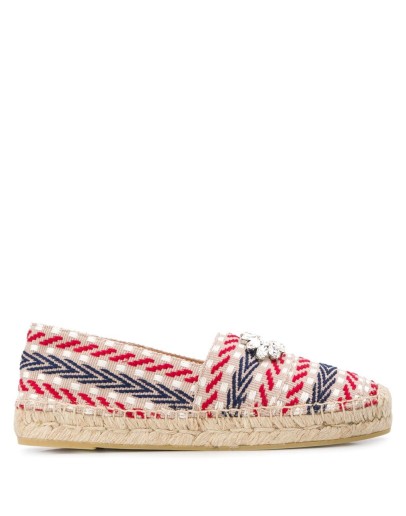 embellished striped espadrilles