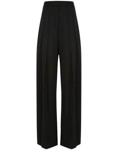 buckled wide leg trousers