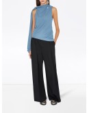 buckled wide leg trousers