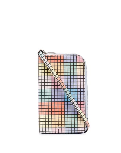 ziparound grid wallet