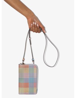 ziparound grid wallet