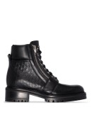 Ranger logo embossed combat boots