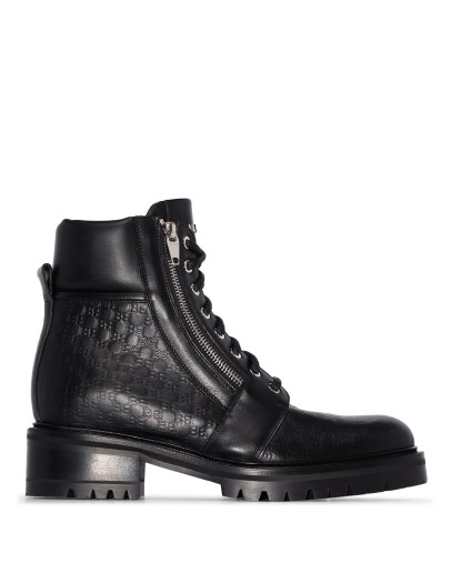 Ranger logo embossed combat boots