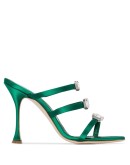 Nudosa 105mm crystal-embellished mules