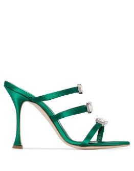 Nudosa 105mm crystal-embellished mules