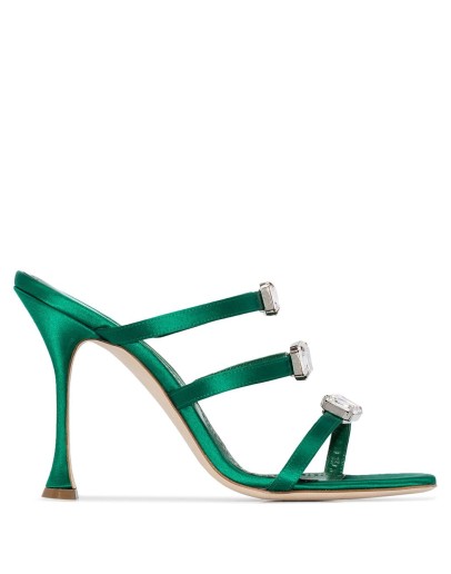 Nudosa 105mm crystal-embellished mules