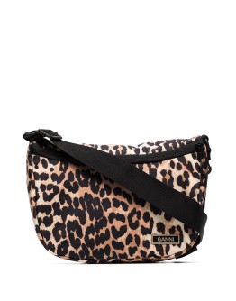 logo-patch leopard-print crossbody