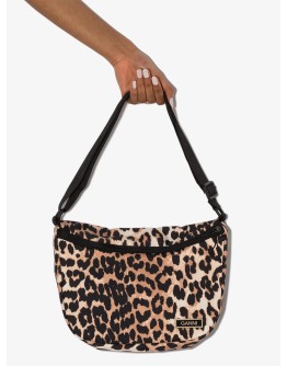 logo-patch leopard-print crossbody