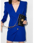 chain-trimmed leather mini bag