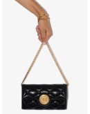 chain-trimmed leather mini bag