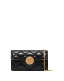chain-trimmed leather mini bag