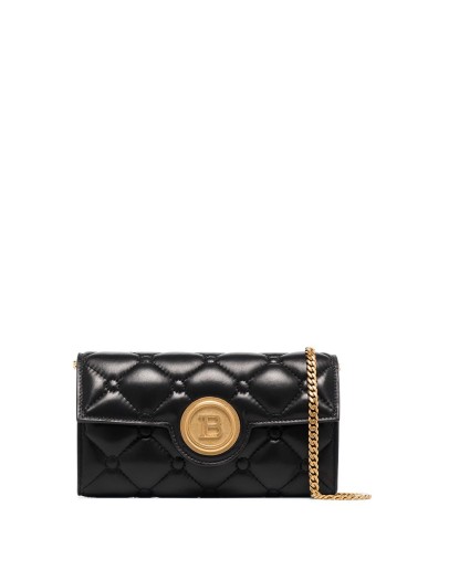 chain-trimmed leather mini bag