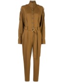 high collar buttoned jumpsuit
