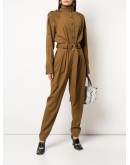 high collar buttoned jumpsuit
